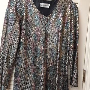 Vintage Boho Rainbow Seuqin Top Betsy Things